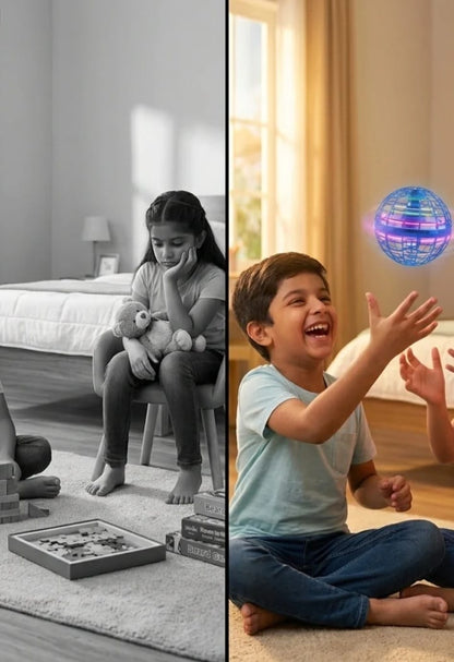 Flying Spinner Ball – Rechargeable LED Flying Toy for Kids | Hand Controlled Hover Ball