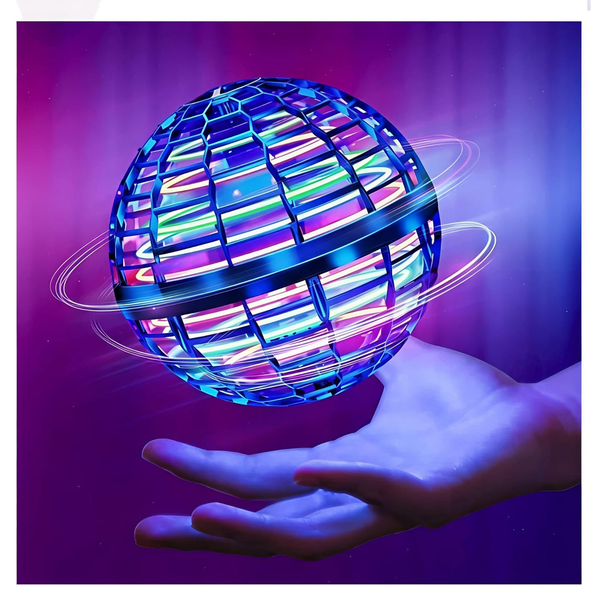 Flying Spinner Ball – Rechargeable LED Flying Toy for Kids | Hand Controlled Hover Ball