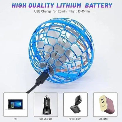 Flying Spinner Ball – Rechargeable LED Flying Toy for Kids | Hand Controlled Hover Ball